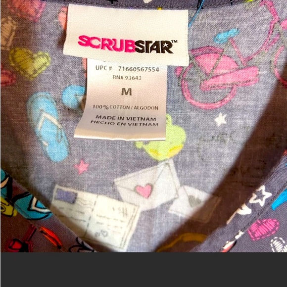 Scrub 2️⃣ Piece Set SCRUBSTAR Top & Drawstring Pants Size Medium 2 Piece Set - Picture 6 of 7